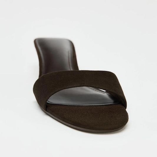 Venusiva Women's Elegant Open-Toe Slides Summer Fashion Wedge Heels Ladies Evening Party Slippers Comfortable Pull-On Design