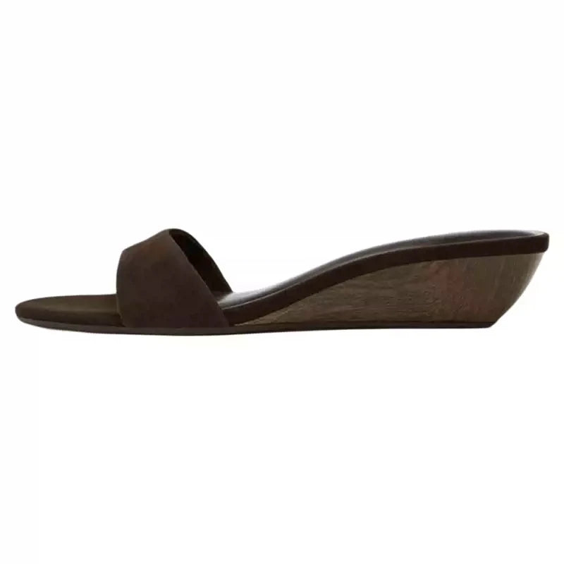 Venusiva Women's Elegant Open-Toe Slides Summer Fashion Wedge Heels Ladies Evening Party Slippers Comfortable Pull-On Design