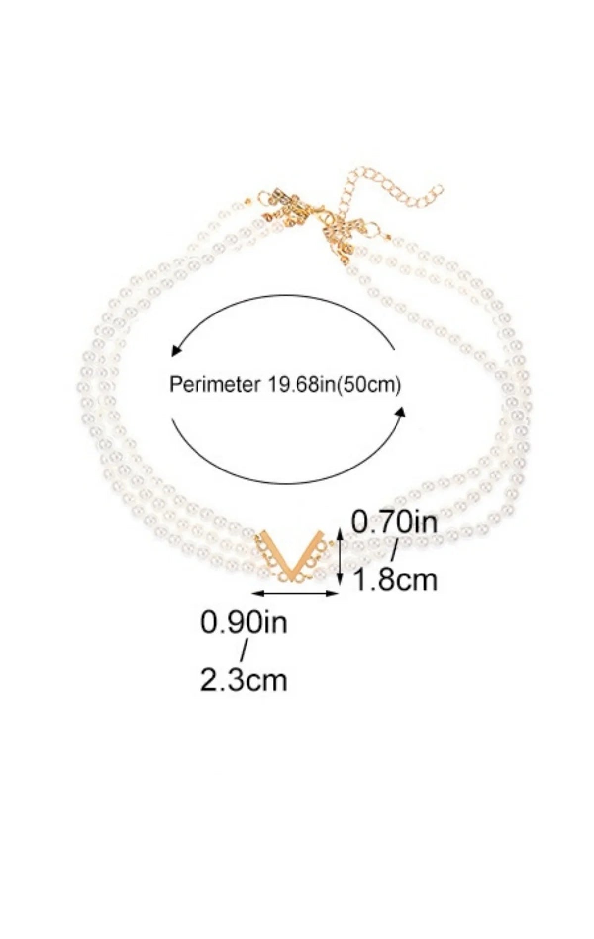 Venusiva New Multi-Layer Pearl Jewelry suit Women's Ins Style European and American Creative Design V-Collar Bracelet suit